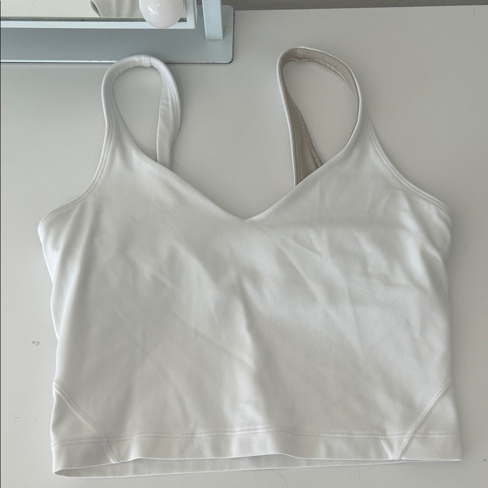 lululemon athletica White Cropped Tank Top